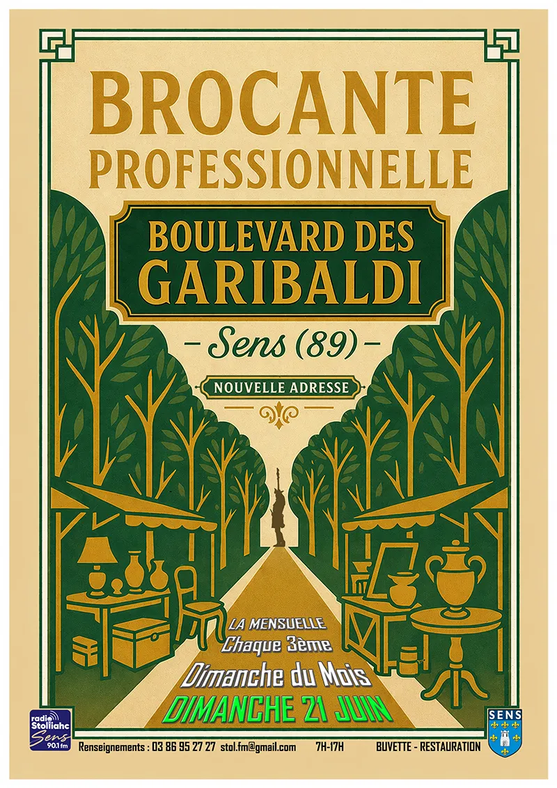 Brocante Professionnelle de Sens - 21 juin - Radio Stolliahc